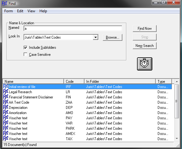 Find Text Codes