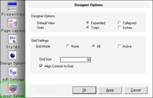 Layout Options