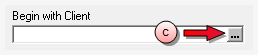 Begin with Client option selection