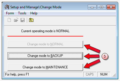 Change mode window