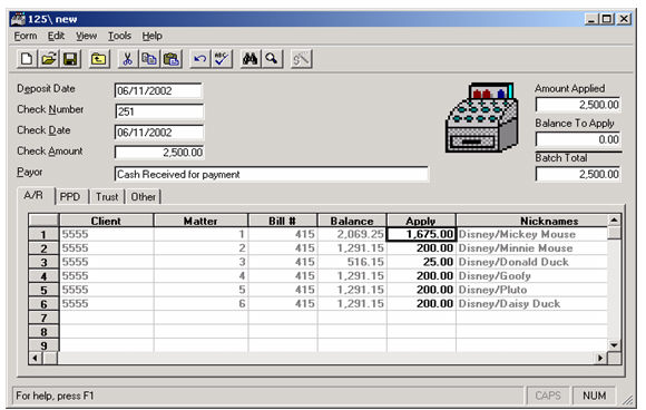 New split window, AR tab