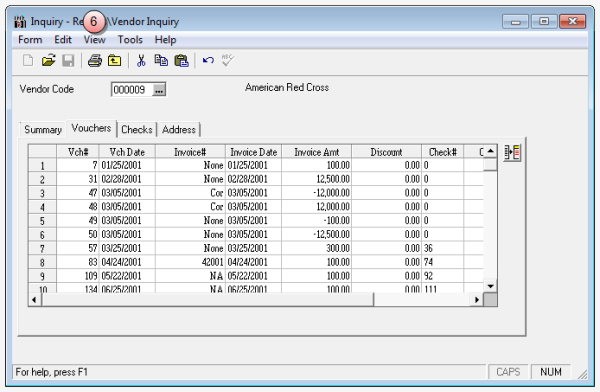 Inquiry - Reports\Vendor Inquiry, voucher tab